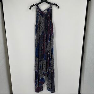 BcbGeneraration Women’s High Neck Paisley Print Sleeveless Shark Bite Hem Dress